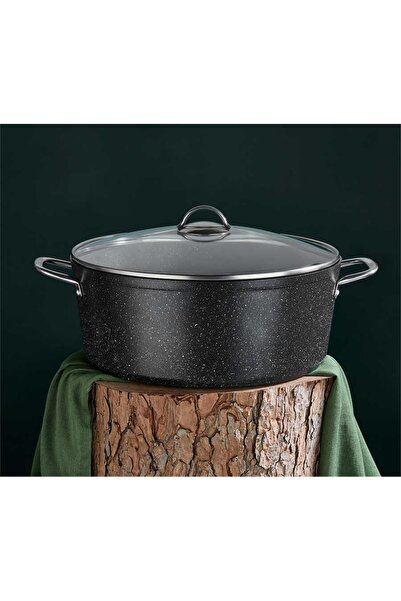 OMS 3109 - 2 Parça - Biogranit, 34x13,5 Cm - 11 Litre, Büyük, Derin Tencere S...