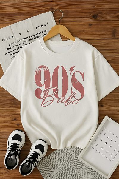 vikitekno Oversize 90's Printed Design 90S Women's T-Shirt