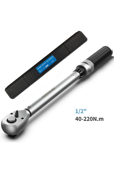 Choice1 40-220N.m 1/4” 3/8” 1/2” Square Drive Torque Wrench 40-220N.m Accuracy 3% Bike Car Repair Hand Tools