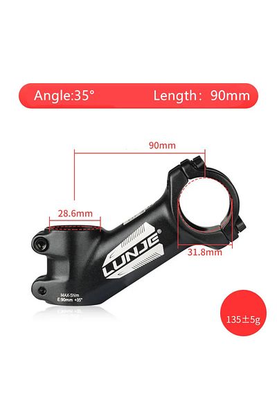 Choice 35Degree-90mm Ultralight Bike Stem 17 Degree Aluminium Alloy MTB Road Bicycle Stem 31.8mm 60/70/80/9
