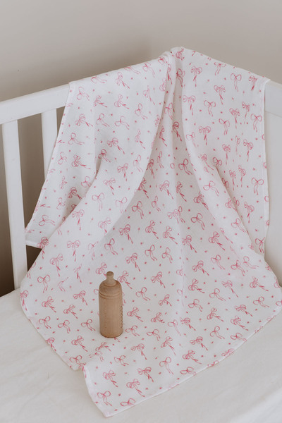 Tuğba Kuğu Muslin Cover - Pureline Series - Dainty Bows