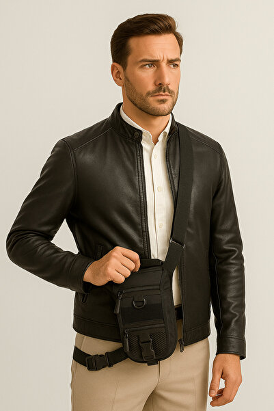 Çantachım Bel Çantası Bacak Çantası Siyah Özel Bölmeli Tabanca Taşımalı Taktikal