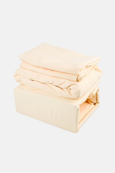 YOTO Durability Comfortable With Lasting Set Of 4 Sheets Set, Cream