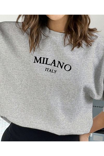 COHERENT Unisex Women/Men Milano Custom Colorful Oversize Crew Neck Cotton Sweatshirt