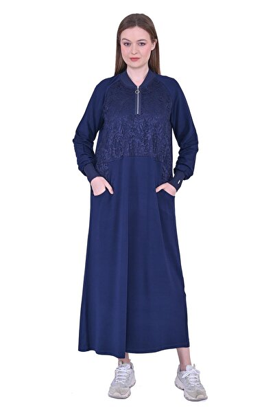 Invee Dantel Eşortman Elbise LACİVERT