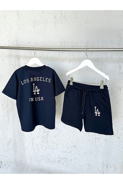 KAPROLLI La Unisex Girls Boys Tshirt Shorts Set - 95% Cotton Printed Quality Fabric Tshirt Shorts Set