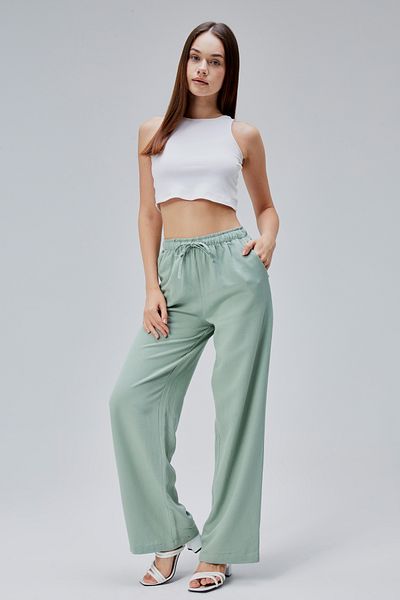 Symirna Loose Fit Linen Blend Women's Trousers