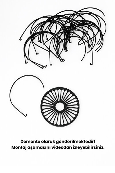 Genel Markalar Siyah Modern Salon Avizesi | Minimalist Tasarım Salon & Oturma Odası Uyumlu Plastik Tavan Aydınlatma