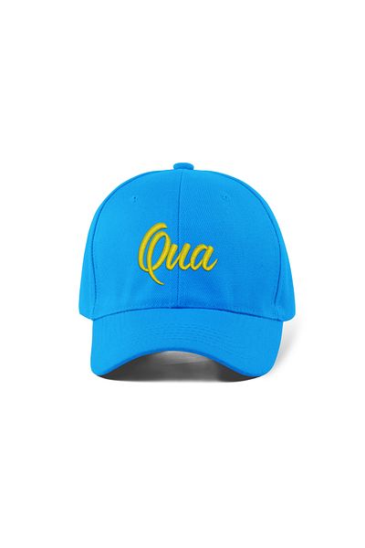 QUATEX Blue Sports Hat with Cross Embroidery Unisex Adjustable Velcro Back It Is a Quality Product