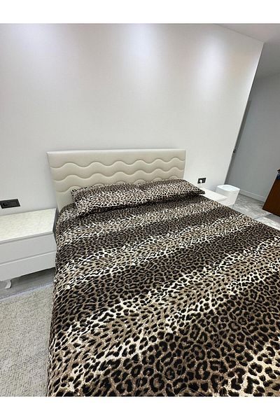 Shopyteks Battal Oversized Bedspread 220X230 |   Dowry Set |   Dowry Team |   Leopard