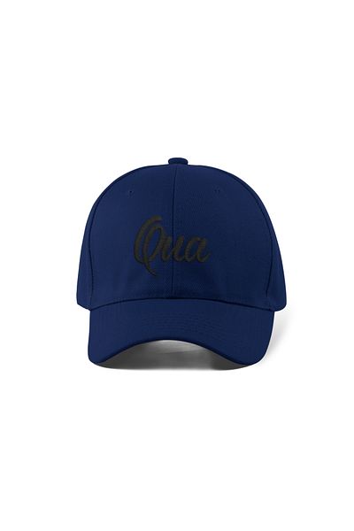 QUATEX Through Embroidered Navy Blue Sports Hat Unisex Adjustable Velcro Back It Is a Quality Product