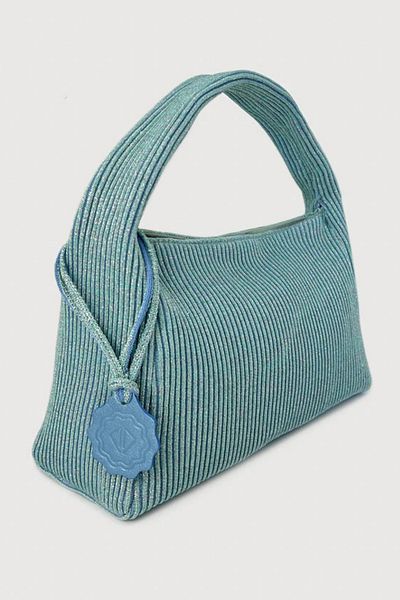 D'ylla Atelier Women's Shoulder Bag from Freya Series - Silvery Aqua Mini