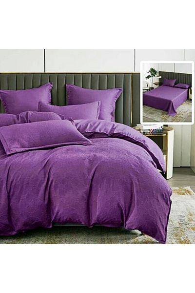 PATONE Bed linen Bumbat Satinat Baroque UNI, 6 pieces, double bed, purple