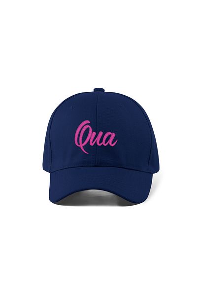 QUATEX Through Embroidered Navy Blue Sports Hat Unisex Adjustable Velcro Back It Is a Quality Product
