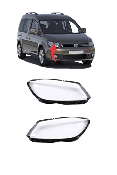CMEPARTS Volkswagen Vw Caddy 2011-2015 Uyumlu Sağ + Sol Far Camı Takım (2 Ade...