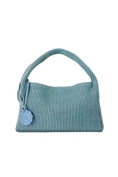 D'ylla Atelier Women's Shoulder Bag from Freya Series - Silvery Aqua Mini