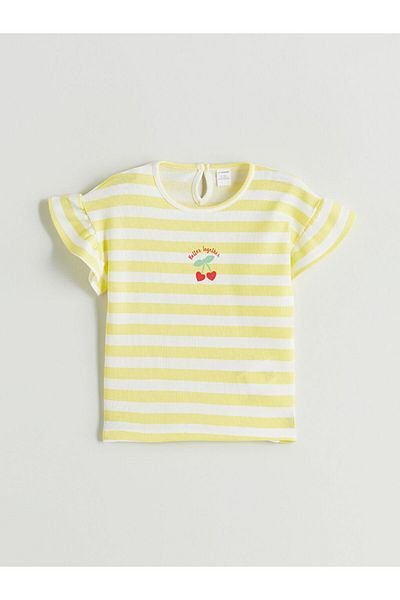 LC Waikiki Sari Striped Girl's Blouse and Shorts 2-Piece