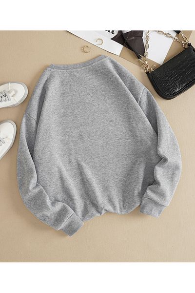 COHERENT Unisex Women/Men Solid Color Oversize Crew Neck Cotton Sweatshirt