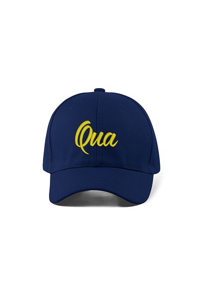 QUATEX Through Embroidered Navy Blue Sports Hat Unisex Adjustable Velcro Back It Is a Quality Product