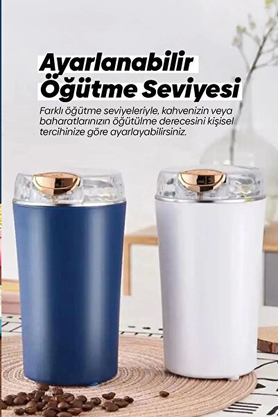 thebestnzm Kahve Ve Baharat Öğütücü Paslanmaz Çelik Elektrikli Öğütücü