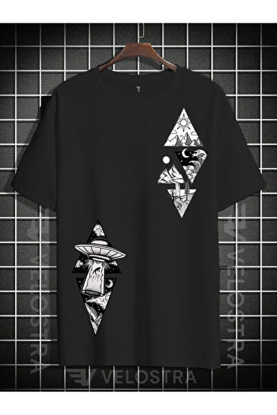 Velostra Μπλουζάκι Unisex Space με τύπωμα oversized