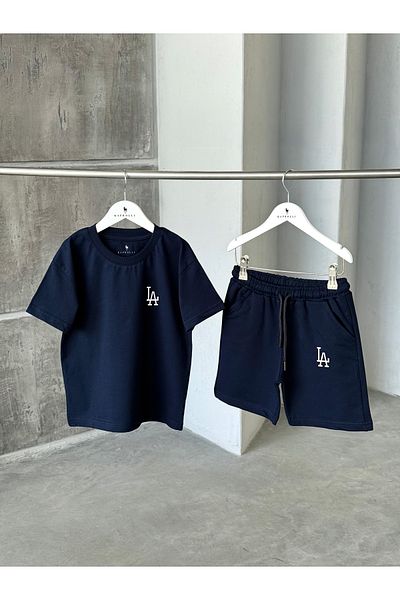 KAPROLLI La Unisex Girls Boys Tshirt Shorts Set - 95% Cotton Printed Quality Fabric Tshirt Shorts Set
