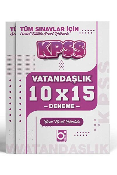 Bi bigelio 2026 KPSS Tüm Sınavlar İçin Vatandaşlık 10 x 15 Deneme Sınavı Bige...