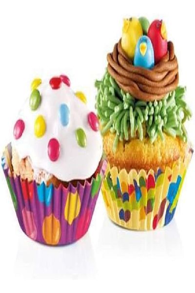 TESCOMA Delicia Baking Cups for Kids Decoration, 100 Pcs, 4 cm – Multicolor