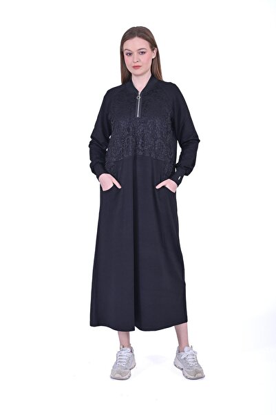 Invee Dantel Eşortman Elbise SİYAH