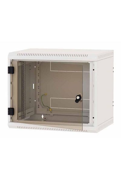TRITON Rack de perete Triton sectiune simpla 12U 600mm adancime usa sticla panouri laterale fixe