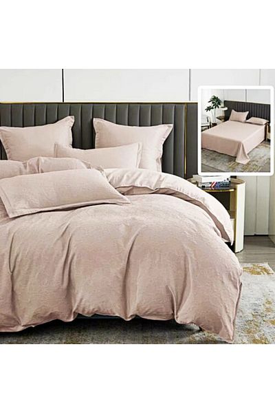 PATONE Bed linen Cotton Satin Baroque UNI, 6 pieces, double bed, cappuccino