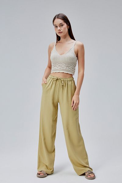 Symirna Loose Fit Linen Blend Women's Trousers