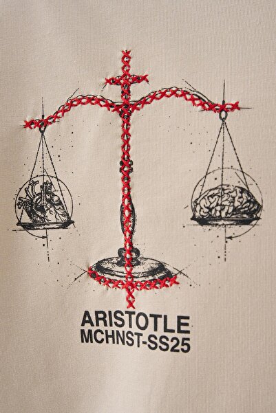 Machinist Ανδρικό μπλουζάκι Aristotle Oversize Soft Beige