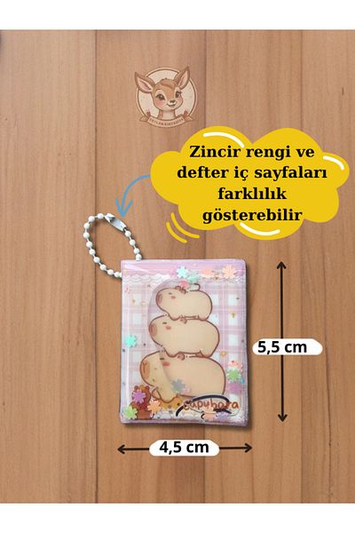 Çınar Kapibara Juicy Glitter Mini Notebook 4.5 cm X 5.5 cm Capybara (Single)