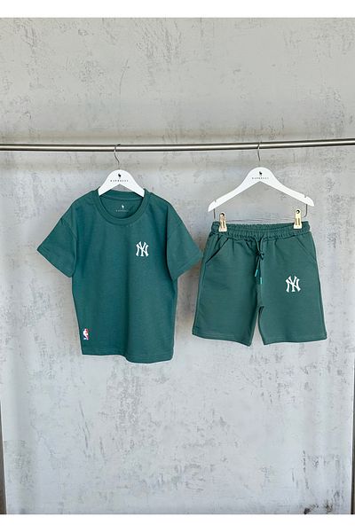 KAPROLLI Ny Girls Boys Tshirt Shorts Set - 95% Cotton 5% Lycra Printed Patterned Washable Quality Fabric
