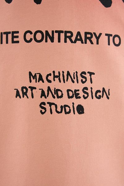 Machinist Men's Gradient Printed Oversize Light Pink T-Shirt
