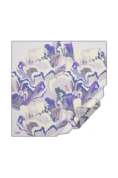 ipekevi LiLA PURPLE Μεταξωτό Βαμβακερό Φουλάρι 1334