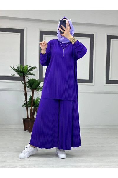 ButikKardelen Sandy Complete Pleated Double Hijab Pants Suit Std B Eden
