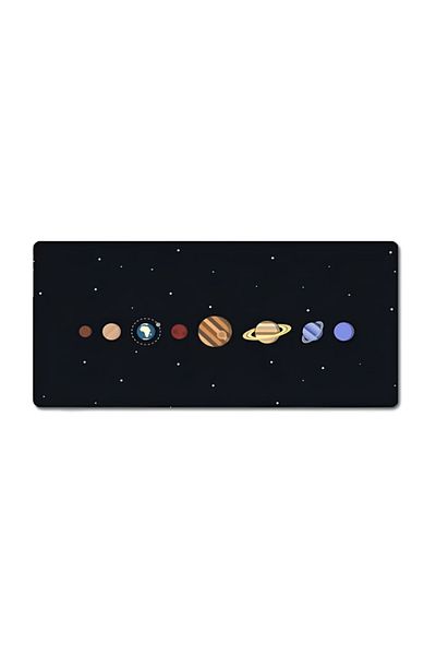 ONSG Mouse Pad Gaming Desk 90x40 cm Dalip, Rubber Base, Professional Setup, Planet