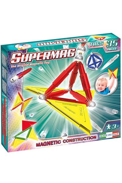 Supermag Supermag Magnetic Construction Set, Primary, 35 Pieces