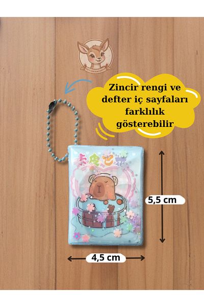 Çınar Kapibara Juicy Glitter Mini Notebook 4.5 cm X 5.5 cm Capybara (Single)