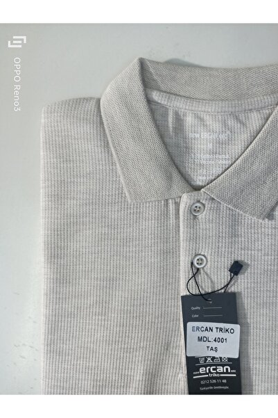 ercan triko Regular Fit Pocketless Waffle Collar T-Shirt