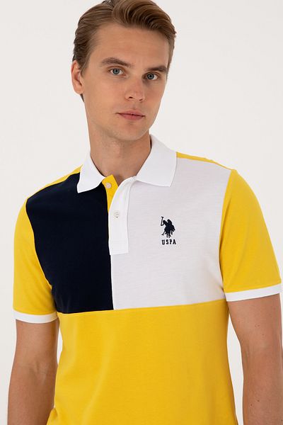 U.S. Polo Assn. Η.Π.Α. Polo Assn. Ανδρικό μπλουζάκι με κανονικό γιακά πόλο 100% βαμβάκι 2104192