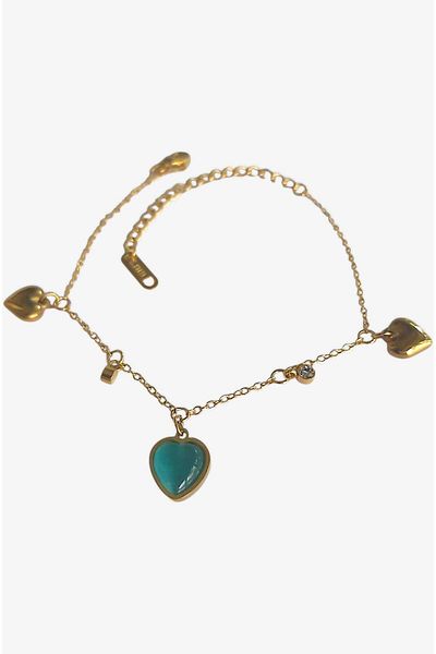 roseberry Blue Heart Steel Bracelet - R1529