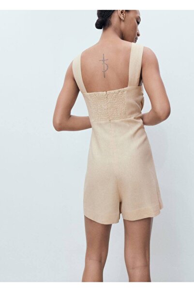 MANGO Woman Keten halka detaylı tulum
