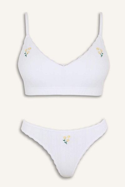 DeFacto New Season Women's Floral 2-Piece Set Bra Panties -Fall in Love