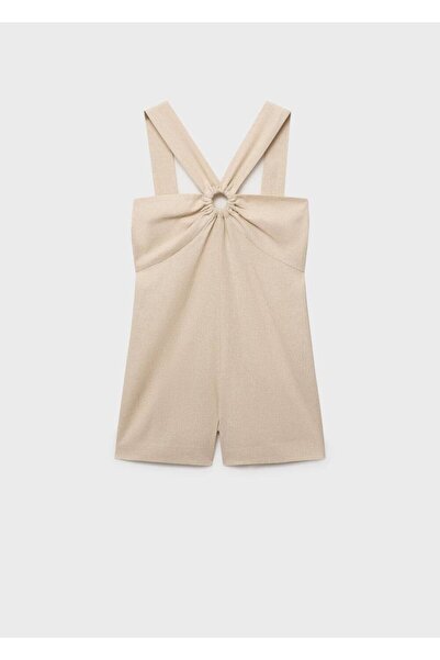 MANGO Woman Keten halka detaylı tulum