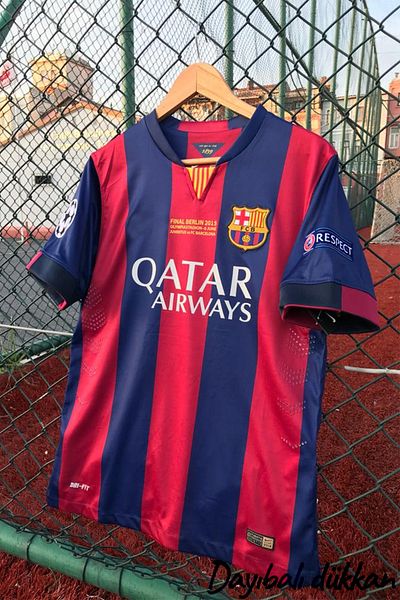 DAYIBALI DÜKKAN Dayibali Neymar 2014/15 Maroon Blue Short Sleeve Champions League Nostalgia Jersey