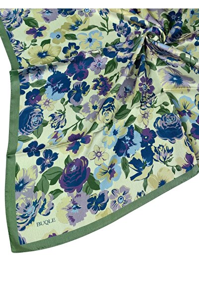 mim eşarp Eșarfă din satin cu model floral Buqle Jan Jan - 100x100 cm