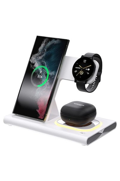 OEM White Wireless Charger 6-in-1 – multifunctional charging station, fast charging, efficient for all